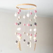 Load image into Gallery viewer, Dream Catcher Decoration Home Wind Chime Bed Bell Children's Girls Room Decor Newborn Baby Bed Bell Dream Catcher String Pendant Kids Room Decoration Wooden Wind Chime Bed Bell Nursery Crib Bed Bell Baby Bedroom Ceiling Woven Beads Wind Chime