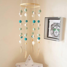 Load image into Gallery viewer, Dream Catcher Decoration Home Wind Chime Bed Bell Children's Girls Room Decor Newborn Baby Bed Bell Dream Catcher String Pendant Kids Room Decoration Wooden Wind Chime Bed Bell Nursery Crib Bed Bell Baby Bedroom Ceiling Woven Beads Wind Chime