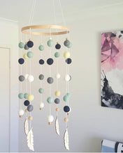 Load image into Gallery viewer, Dream Catcher Decoration Home Wind Chime Bed Bell Children's Girls Room Decor Newborn Baby Bed Bell Dream Catcher String Pendant Kids Room Decoration Wooden Wind Chime Bed Bell Nursery Crib Bed Bell Baby Bedroom Ceiling Woven Beads Wind Chime