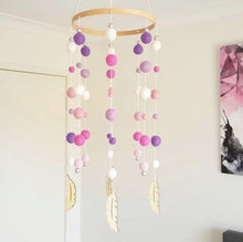 Load image into Gallery viewer, Dream Catcher Decoration Home Wind Chime Bed Bell Children's Girls Room Decor Newborn Baby Bed Bell Dream Catcher String Pendant Kids Room Decoration Wooden Wind Chime Bed Bell Nursery Crib Bed Bell Baby Bedroom Ceiling Woven Beads Wind Chime