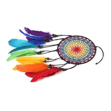 Load image into Gallery viewer, Dream Catcher Handmade Ornaments Wall Decor Handmade Jewelry Wind Chimes Rainbow Feather Dream Catchers For Gifts Wedding Home Decorations Photography As Prop