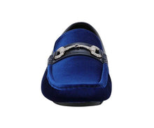 Load image into Gallery viewer, Amali Bling Royal Blue Men's Smoking Driving Moccasin/Dress Shoe