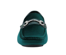 Load image into Gallery viewer, Amali Bling Green Men's Smoking Driving Moccasin/Dress Shoe