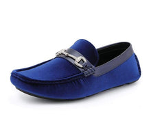 Load image into Gallery viewer, Amali Bling Royal Blue Men's Smoking Driving Moccasin/Dress Shoe