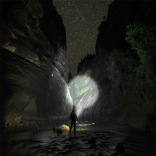 Load image into Gallery viewer, Dual Power LED Flashlight With Pure Beam Slide Focus Waterproof Rechargeable LED USB Telescopic Zoom Portable Flashlight For Night Lighting Night Riding Camping High-Powered Flash Lights