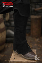 Load image into Gallery viewer, Dungeons & Dragons Leather Gaiters Type 4 Black