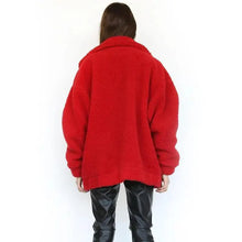 Load image into Gallery viewer, Durable Autumn Winter Faux Fur Coat For Women Casual Warm Soft Zipper Fur Jacket Plush Overcoat Pocket Plus Size Teddy Coat For Female
