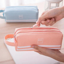 Load image into Gallery viewer, Durable Simple Large Capacity School Stationery Double Layer Case Students Unique Design High Quality Office Handbag Pencil Case