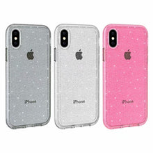 Load image into Gallery viewer, Durable Ultra Hard Shockproof Glitter Transparent Case for iPhone 14 Pro Max 13 12 11 XS XR X 8 7 6 Plus Sparkle Cover Soft Slim Fit All-round Protection Cute Transparent Shiny Star Phone Case for iPhone