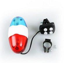 Load image into Gallery viewer, Durable Waterproof Multifunction Cycle Lamp 4 Loud Siren Sound Trumpet Police 6 LED Light Electronic Siren Bike Bell Battery Bike Bicycle Police Strobe Blue Red Bicycle Safety Light Loud Siren Sound Cycling Horn Bells