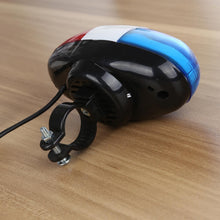 Load image into Gallery viewer, Durable Waterproof Multifunction Cycle Lamp 4 Loud Siren Sound Trumpet Police 6 LED Light Electronic Siren Bike Bell Battery Bike Bicycle Police Strobe Blue Red Bicycle Safety Light Loud Siren Sound Cycling Horn Bells