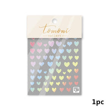 Load image into Gallery viewer, Dynamic Heart 3D Nail Stickers Holographic Adhesive Sliders Gradient Nail Art Accessories Flashing Heart Decals Tattoos Kids Nails Art Decoration Nail Strips Shiny French Tip Guides Stickers French Nail Stickers Form Fringe Guides