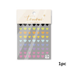 Load image into Gallery viewer, Dynamic Heart 3D Nail Stickers Holographic Adhesive Sliders Gradient Nail Art Accessories Flashing Heart Decals Tattoos Kids Nails Art Decoration Nail Strips Shiny French Tip Guides Stickers French Nail Stickers Form Fringe Guides