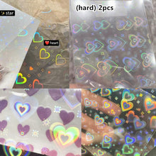 Load image into Gallery viewer, Dynamic Heart 3D Nail Stickers Holographic Adhesive Sliders Gradient Nail Art Accessories Flashing Heart Decals Tattoos Kids Nails Art Decoration Nail Strips Shiny French Tip Guides Stickers French Nail Stickers Form Fringe Guides