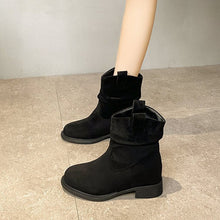 Load image into Gallery viewer, Women’s Suede Chunky Heel Slimming Ankle Boots