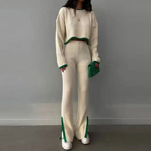 Load image into Gallery viewer, Women’s Casual Color-Block Two-Piece Set