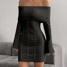 Load image into Gallery viewer, Women’s Off Shoulder Bodycon Dress