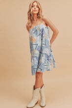 Load image into Gallery viewer, New Summer Printed Ruffled Hem Square Neck Mini Cami Dress For Women – Stylish and Chic Square Neck Mini Dress with Feminine Ruffled Hem