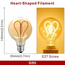 Load image into Gallery viewer, E14 E27 Retro LED Spiral Filament Light Bulb 4W 220V C35 G45 A60 T45 ST64 T185 T225 G80 G95 G125 Vintage Edison Lamp Vintage Filament Light Bulbs Globe Round
