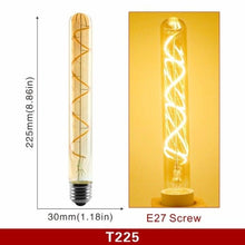 Load image into Gallery viewer, E14 E27 Retro LED Spiral Filament Light Bulb 4W 220V C35 G45 A60 T45 ST64 T185 T225 G80 G95 G125 Vintage Edison Lamp Vintage Filament Light Bulbs Globe Round