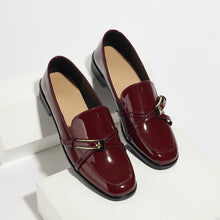 Load image into Gallery viewer, Women’s Patent Leather Square Toe Shoes