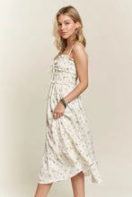 Load image into Gallery viewer, Smocked Floral Sweetheart Neck Cami Summer Dress For Women – Romantic Floral Cami Dress with Sweetheart Neckline & Ruffled Details for Spring & Summer Events