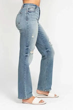 Load image into Gallery viewer, Judy Blue Full Size High Waist Distressed Dad Jean