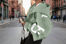 Load image into Gallery viewer, Women’s Zip-Up Printed Sweatshirt – Long Sleeve Casual Jacket