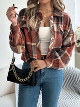 Load image into Gallery viewer, Classic Plaid Button Up Long Sleeve Jacket Women Cozy Trendy Everyday Wear Simple Jacket
