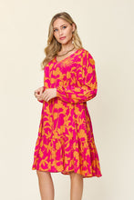 Load image into Gallery viewer, Double Take Full Size Printed Ruffle Hem Dress with Pocket Stylish & Functional Women Dress