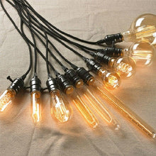 Load image into Gallery viewer, E27 Retro Edison Bulb AC 220V 110V 40W Dimmable Vintage Edison Light bulb ST64 G80 G95 T225 T300 Incandescent Lamp Edison Lamp Bravelight Antique Vintage Light Bulbs, T64 40W 2700K Warm Dimmable, Squirrel Cage Filament Edison Light Bulb for Table Lamp