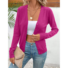 Load image into Gallery viewer, Women’s V‑Neck Button‑Down Cardigan Knit Sweater