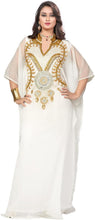 Load image into Gallery viewer, Elegant Hand-Embroidered Georgette Chiffon Kaftan