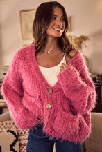 Load image into Gallery viewer, SO ME Soft Touch Hairy Loose Fit Cozy Sweater Cardigan