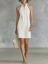Load image into Gallery viewer, Women’s Sleeveless Button-Up Collar Shirt Dress