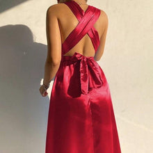 Load image into Gallery viewer, Wrap Hips Women Dresses Long Sleeve Female Robe Bodycon Neck
