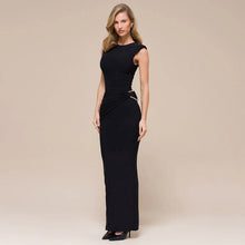 Load image into Gallery viewer, Sleeveless Bodycon Dress with Back Split – High Waist Sheath Dress