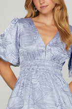 Load image into Gallery viewer, New Crinkle Woven V-Neck Balloon Sleeve Mini Dress – Chic and Feminine Mini Dress with Crinkle Woven Fabric, V-Neckline, and Trendy Balloon Sleeves