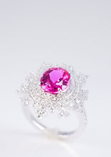 Load image into Gallery viewer, Exquisite Pink Sapphire Ring - Pink Snowflake