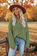 Load image into Gallery viewer, Solid Color V-Neck Pullover Knit Sweater | Relaxed Distressed Fit