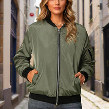 Load image into Gallery viewer, Minimalist Color-Block Stand-Collar Zip Jacket