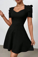 Load image into Gallery viewer, Women's Boat Neck High-Waist Mini Dress – Zipper Patchwork