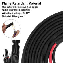 Load image into Gallery viewer, Geosiry 10AWG Solar Extension Cable – 30ft (1 Red + 1 Black)