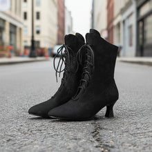 Load image into Gallery viewer, Women’s Pointed-Toe Kitten-Heel Boots | Autumn Winter Chic