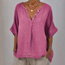 Load image into Gallery viewer, Women's V-Neck Button-Up Shirt
