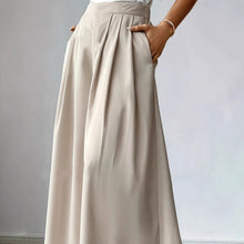 Load image into Gallery viewer, Women's High-Waist Pleated Wide-Leg Pants – Relaxed Bohemian Linen