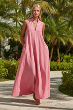Load image into Gallery viewer, Women's Sleeveless Stand-Collar Maxi Dress
