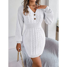 Load image into Gallery viewer, Women’s Cable Knit Sweater Dress