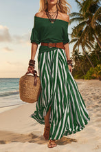 Load image into Gallery viewer, Women's Off-Shoulder Top & Slit Maxi Skirt Set