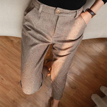 Load image into Gallery viewer, Women's Solid Color Wool-Like Tapered Trousers | Classic Ankle-Length Pants